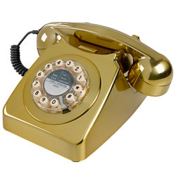 Wild & Wolf 746 1960s Corded Telephone, Copper Brass